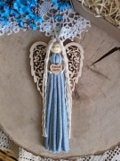 Aniołek Anioł stróż makrama zawieszka 