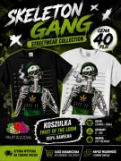 Koszulka Skeleton Gang Streetwear Fruit Of The Loom DTF Premium Unisex