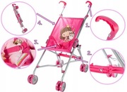 WÓZEK DLA LALEK SPACERÓWKA PARASOLKA JEDNOROŻEC LEKKI SKŁADANY SPACEROWY