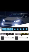 Wanted GTA naklejka samochodowa LED AAA