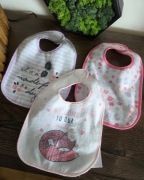 Pepco zestaw komplet 3 szt. śliniaki śliniaczki ceratkowe z ceratką