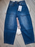 Spodnie dżinsowe M.Sara balloon rozm.L z paskiem. 