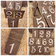 Tabliczki z numerami stolików 