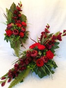 Kompozycja Nagrobna Komplet na Grób Cmentarz Róża Piwonia Mieczyk model N10