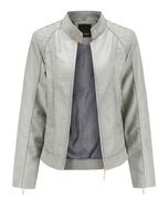 kurtka skóra ekologiczna pilotka s/m szara