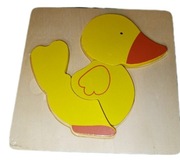 Układanka drewniana puzzle 3D - kaczka
