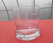 stara szklanka PRL grawerowana