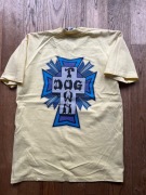 Dog Town t - shirt rozm L żółty nowy haft + nadruk made in Venice 