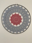 Mandala na metalowym kole 30cm