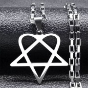 ciekawy  wisiorek [większy] naszyjnik Him Heartagram