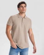 Klasyczne Polo męskie w kolorze "kawy z mlekiem"