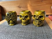 Czaszki ozdobne gipsowe świecznik osłonka 