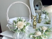 Ozdoba, stroik na Koszyczek wielkanocny Wielkanoc koszyk