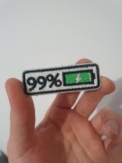 Naszywka haftowana poziom energii 99% na rzep velcro