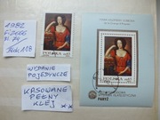 2szt. znaczki Fi 2666 Blok 118 Polska 1982r. MALARSTWO WYSTAWA klej