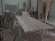 Blaty dębowe 220 cm x 100 cm x 4 cm, live edge