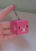 Brelok ręcznie robiony Minecraft Świnia Handmade 
