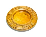 PRZEDWOJENNY NIEMIECKI DREWNIANY TALERZ NA ŚWIEŻE MASŁO SNYCERKA IIRP