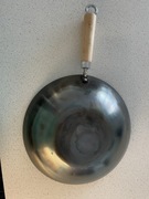 Wok stal węglowa Dexam 30 cm – bez powłoki, do regeneracji