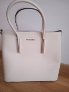 Torebka duża damska kremowa Flora&Co do ręki, na ramię 