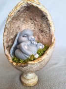 Duże jajo wielkanocne z króliczkiem – 15 cm