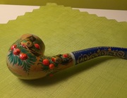 Niezwykla drewniana fajka prezent ,piękne ręczne zdobienia z Libanu