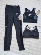 Zestaw sportowy 3 szt Nike getry top stanik r xs 34 nowy