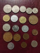 Stara Europa zachodnia; 19 różnych monet 