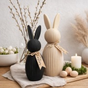 Zajączek wielkanocny, figurka  wielkanocna, zajączek ryflowany XL, 40cm