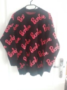Sweter damski Barbie czarno różowy UNI 