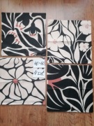 4x poszewki dekoracyjne boho abstrakcja 40x40 Kwiaty