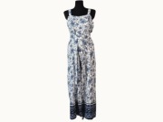 Studio Kombinezon 100% Wiskoza Spodnie Kwiaty XL 42 L 40 Szeroka Nogawka