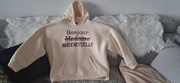 Bluza oversize Bonjour Mademoiselle | kremowa, jak nowa