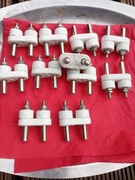 Wtyk grzejny ceramiczny WG-2 do prodiża, piecyka, żelazka 11sztuk PRL RETRO