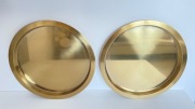 Taca Ikea Glattis 38 cm, kolor mosiądzu - 2 sztuki