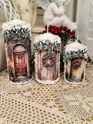 Świece dekoracyjne świąteczne zestaw