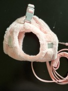 Futrzane szelki i smycz dla psa 