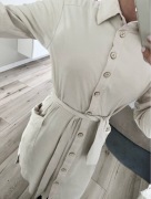 ZARA sukienka płaszczyk narzutka tunika boho zamsz XS S M