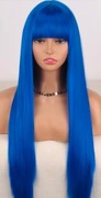 Wlosy syntetyczne niebieskie-75cm