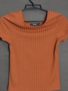 Brązowy t shirt damski M