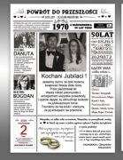 Rocznica plakat personalizowany do samodzielnego druku
