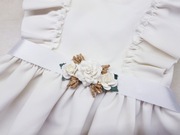 Pasek ozdobny z różyczkami na chrzest urodziny 