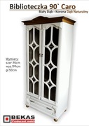 Biblioteczka 90` CARO Prowansalska Korona Dąb Złoty Producent BEKAS Meble