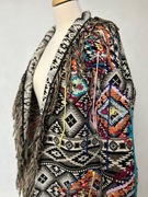 etno boho folk kurtka bluza aztec haft frędzle festiwal kolor