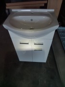 umywalka 50cm z szafką i szafka z lustrem