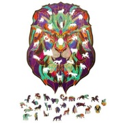 Puzzle drewniane konturowe lew 250 elementów