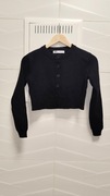 Sweter Zara r. M czarny guziki NOWY krótki
