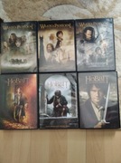 HOBBIT 3 części . WŁADCA PIERŚCIENI 3 części . Płyty dvd .