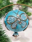 Bombka choinkowa Wisior motyle szklane ozdoby choinkowe retro styl 