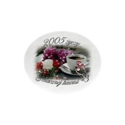 Naklejka wlepka 2005 życzy Smacznej kawusi